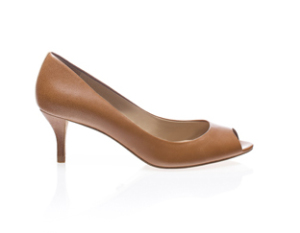Massimo Dutti, leather peep toes kitten heels, EGP 895