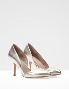 Stradivarius, Metallised heel court shoes, EGP349