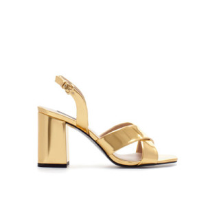 Zara, crossover sling back metallic sandal, EGP 659