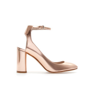 Zara, patent sandals with ankle strap, EGP 799