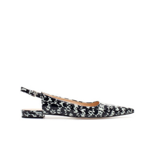 Zara, patterned pointed slingback shoes, EGP 659