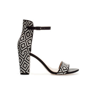 Zara, wide heel sandal with ankle strap, EGP 499